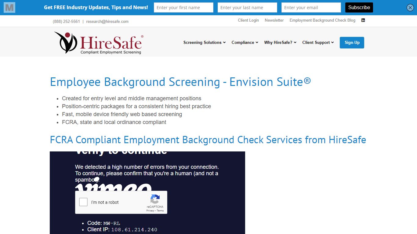 Employment Background Check Services from HireSafe